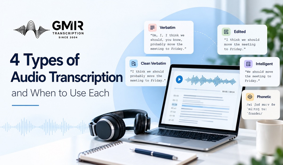 4 Types of Audio Transcription and When to Use Each