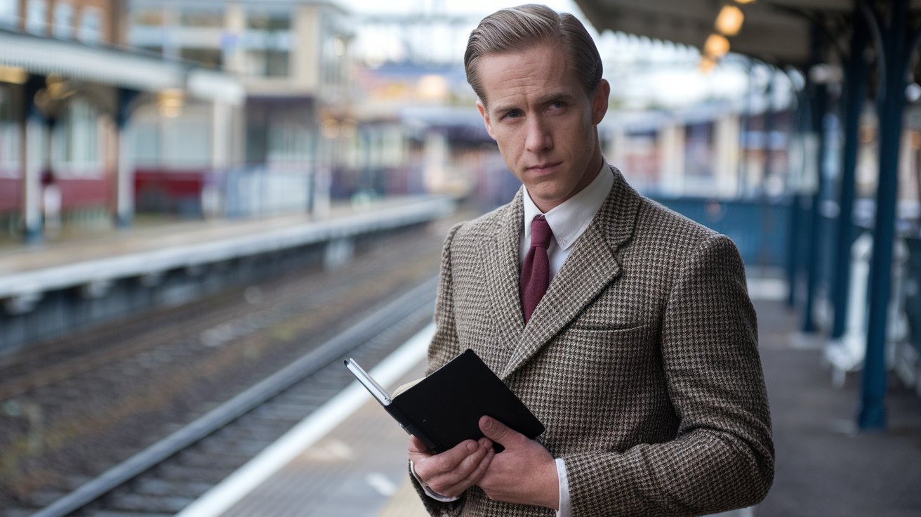 Investigator with a transcript diary in hand
