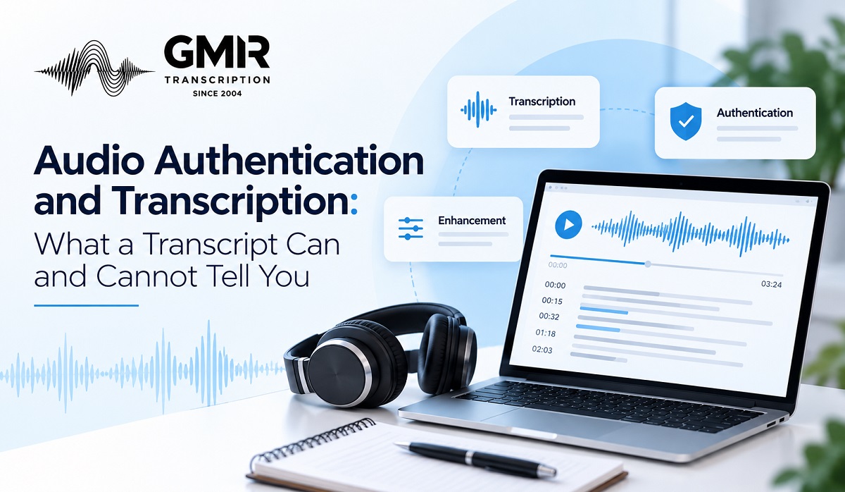 Audio Authentication and Transcription: What a Transcript Can (and Cannot) Tell You About a Recording