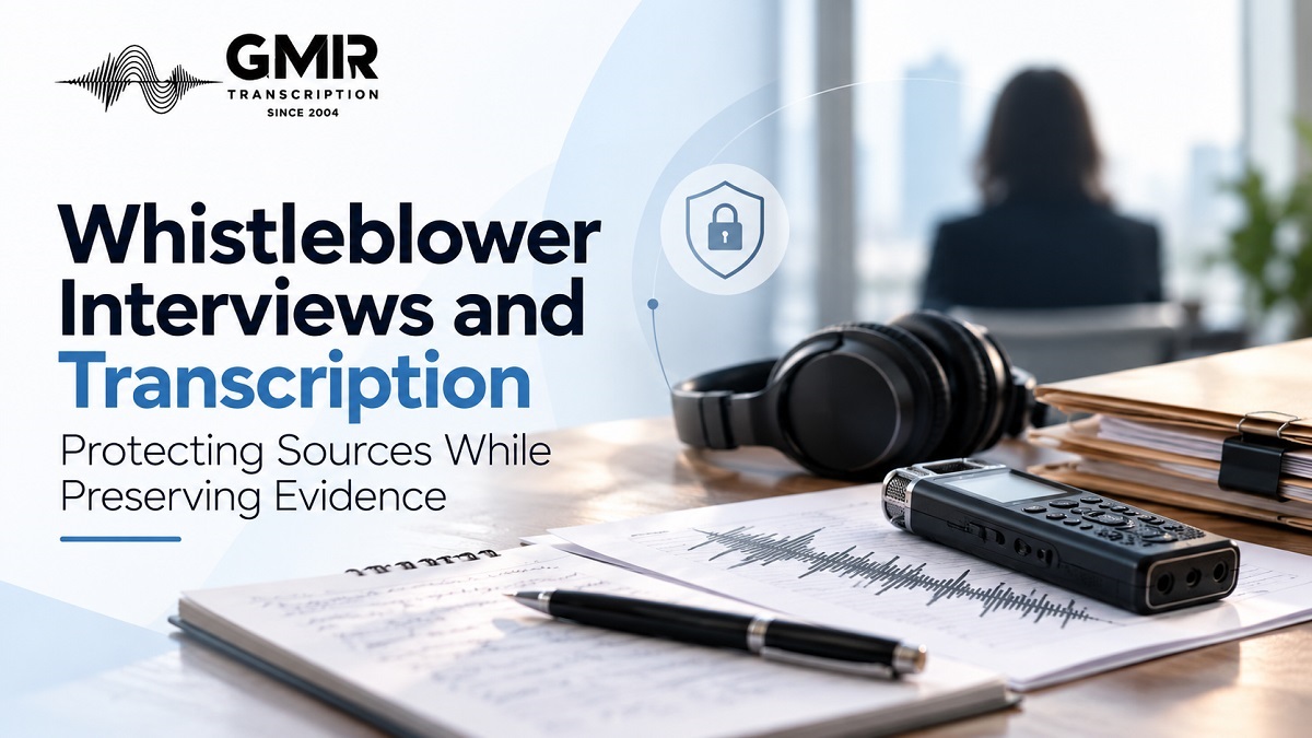 Whistleblower Interviews and Transcription: Protecting Sources While Preserving Evidence